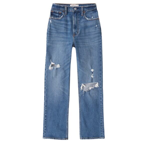 Abercrombie & Fitch Ultra High Rise Ankle Straight Jean Size 29 Short - Picture 1 of 7